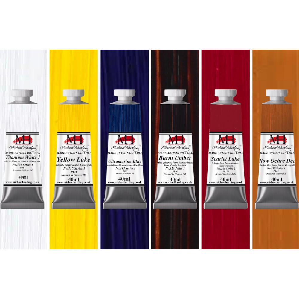 Zestaw farb olejnych Introductory - Michael Harding - 6 x 40 ml
