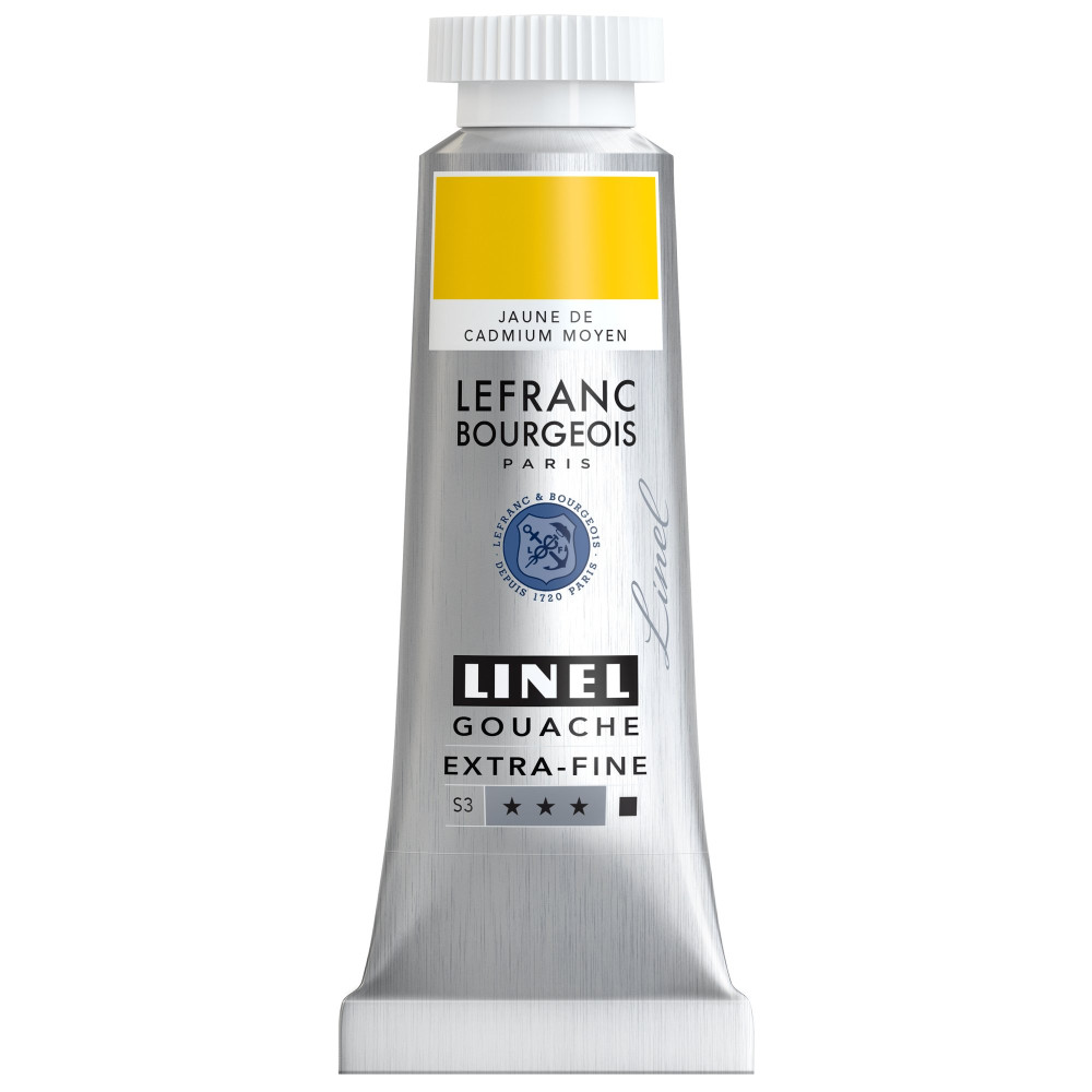 Farba gwasz Linel - Lefranc & Bourgeois - Cadmium Yellow Medium 14 ml