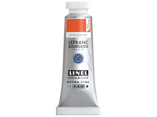 Farba gwasz Linel - Lefranc & Bourgeois - Cadmium Free Red Scarlet 14 ml