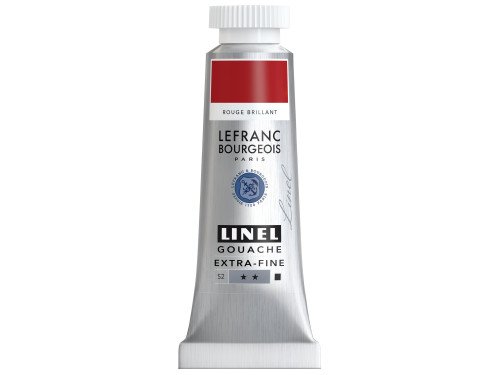 Linel gouache paint - Lefranc & Bourgeois - Brilliant Red 14 ml