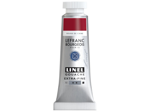 Linel gouache paint - Lefranc & Bourgeois - China Red 14 ml