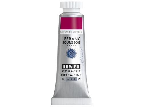 Linel gouache paint - Lefranc & Bourgeois - Quinacridone Magenta 14 ml
