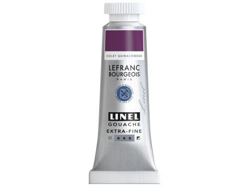 Farba gwasz Linel - Lefranc & Bourgeois - Quinacridone Violet 14 ml