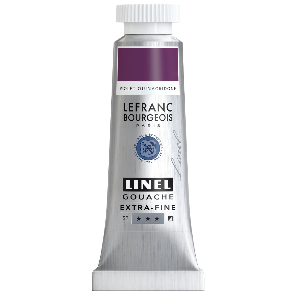 Farba gwasz Linel - Lefranc & Bourgeois - Quinacridone Violet 14 ml