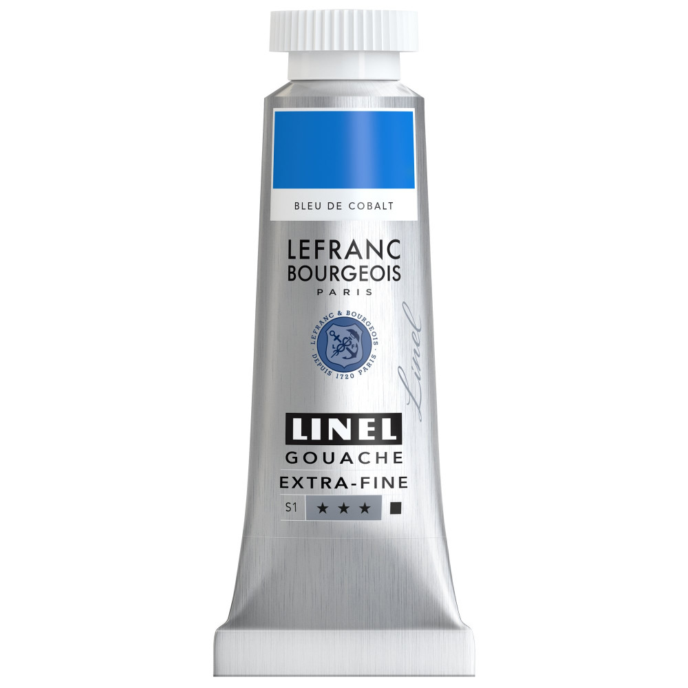 Linel gouache paint - Lefranc & Bourgeois - Cobalt Blue 14 ml