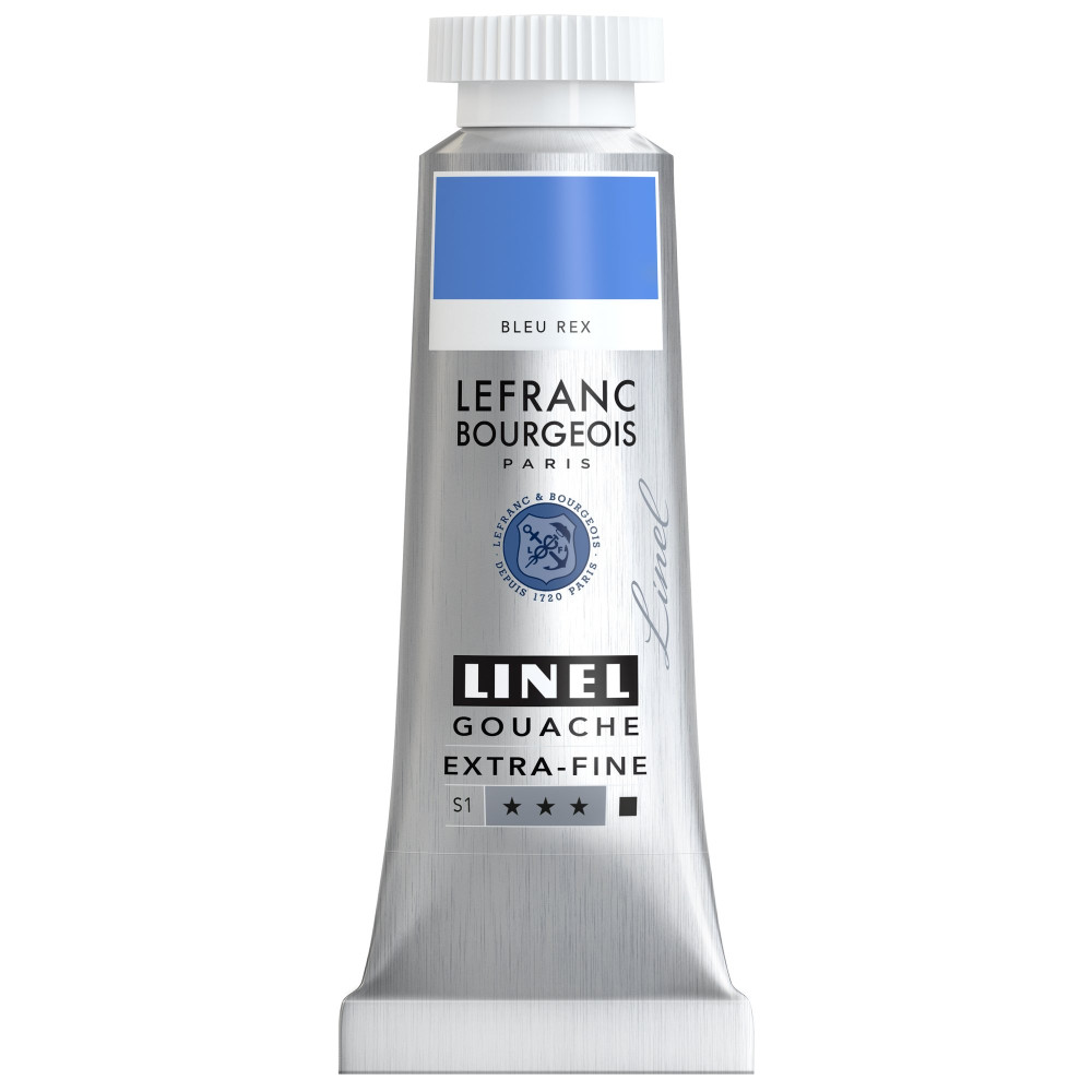 Linel gouache paint - Lefranc & Bourgeois - Rex Blue 14 ml