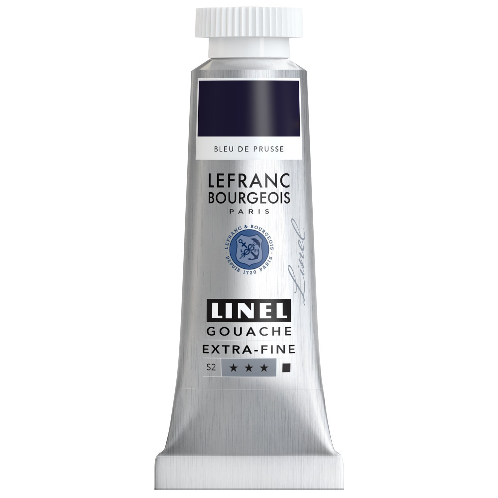 Linel gouache paint - Lefranc & Bourgeois - Prussian Blue 14 ml