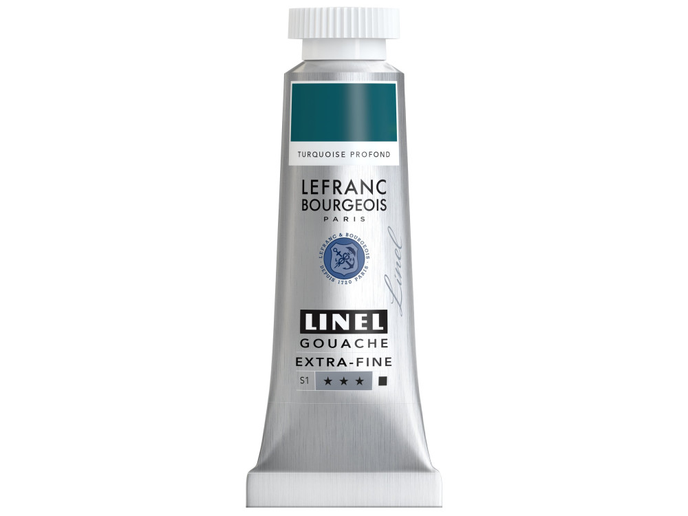 Linel gouache paint - Lefranc & Bourgeois - Turquoise Deep 14 ml