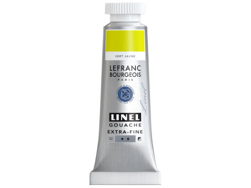 Linel gouache paint - Lefranc & Bourgeois - Yellow Green 14 ml