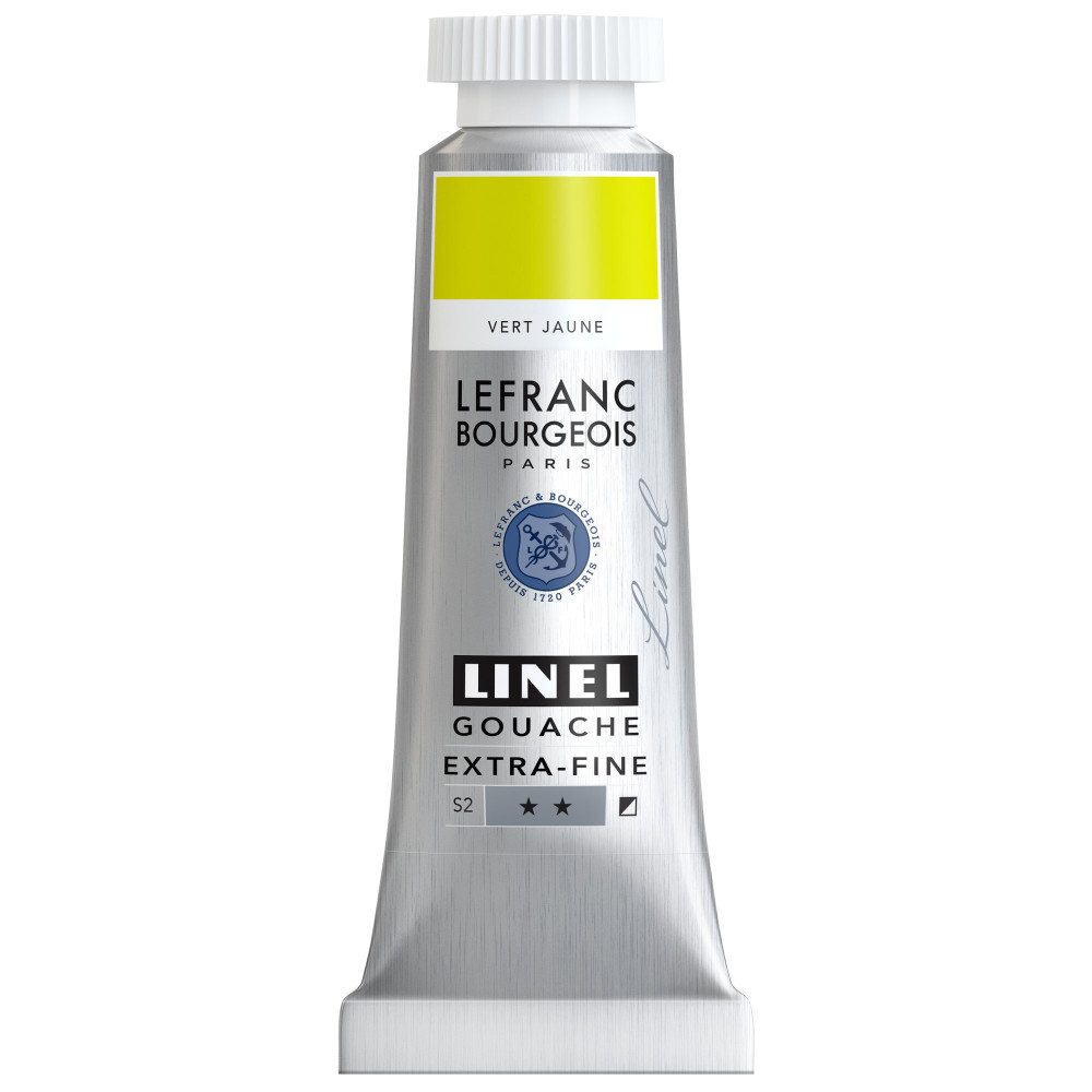 Linel gouache paint - Lefranc & Bourgeois - Yellow Green 14 ml
