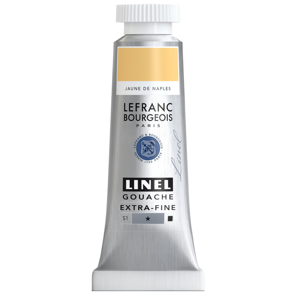 Linel gouache paint - Lefranc & Bourgeois - Naples Yellow 14 ml