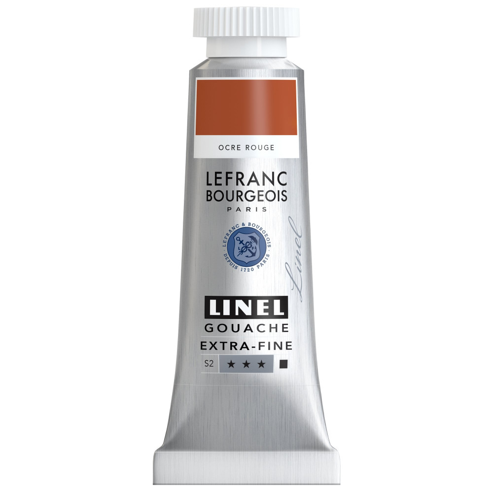 Linel gouache paint - Lefranc & Bourgeois - Red Ochre 14 ml
