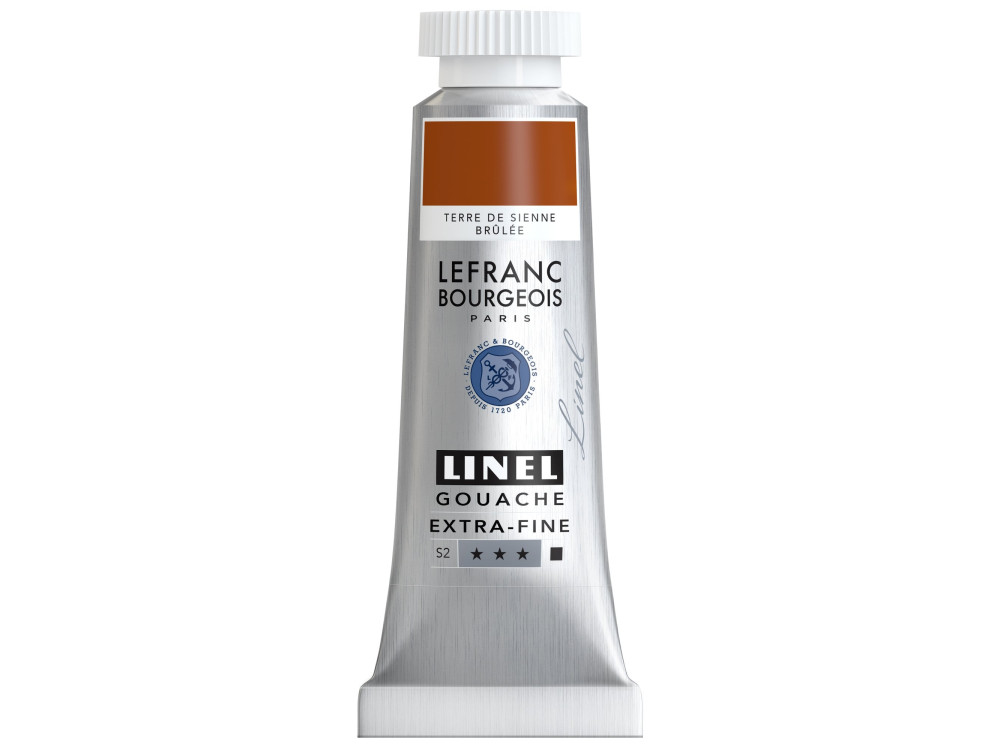 Farba gwasz Linel - Lefranc & Bourgeois - Burnt Sienna 14 ml