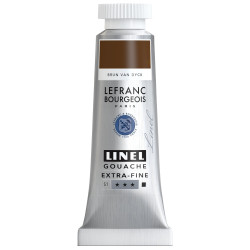 Linel gouache paint - Lefranc & Bourgeois - Van Dyck Brown 14 ml