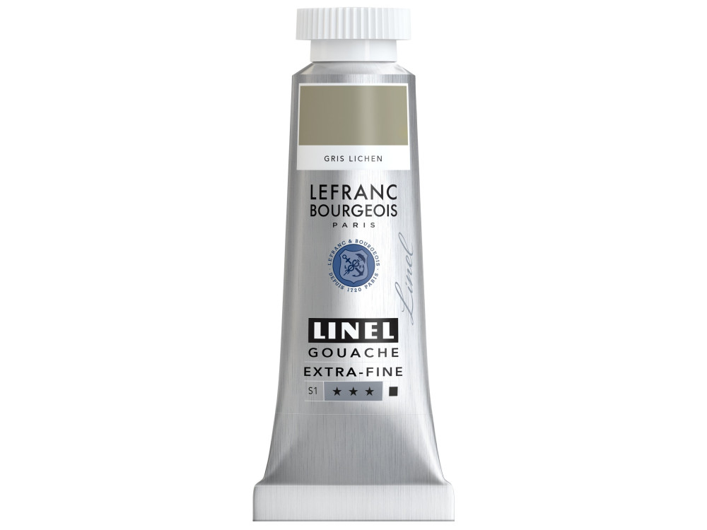 Linel gouache paint - Lefranc & Bourgeois - Lichen Grey 14 ml