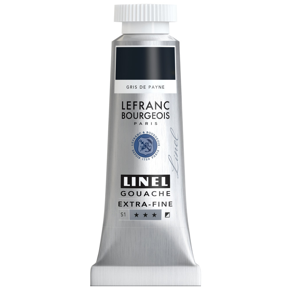 Linel gouache paint - Lefranc & Bourgeois - Payne's Grey 14 ml