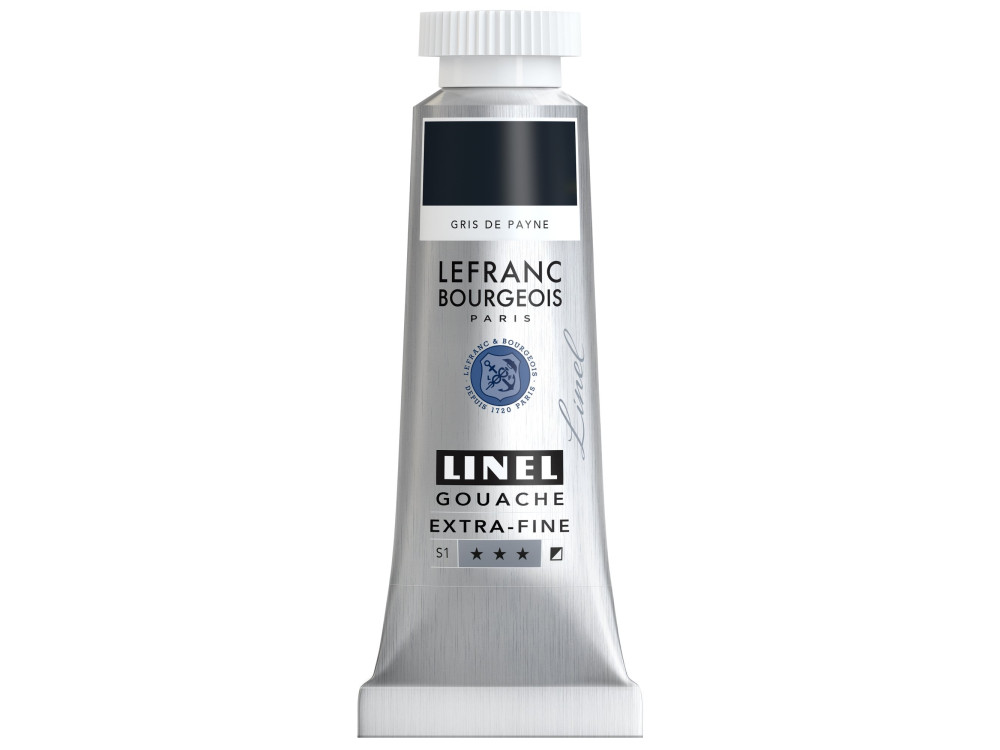 Linel gouache paint - Lefranc & Bourgeois - Payne's Grey 14 ml