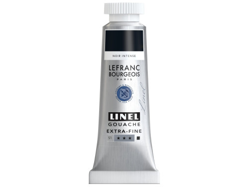 Farba gwasz Linel - Lefranc & Bourgeois - Deep Black 14 ml