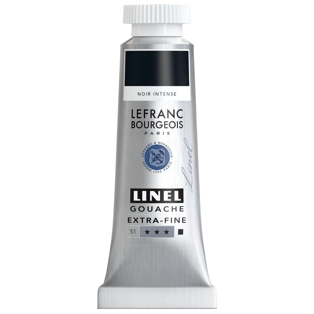 Farba gwasz Linel - Lefranc & Bourgeois - Deep Black 14 ml