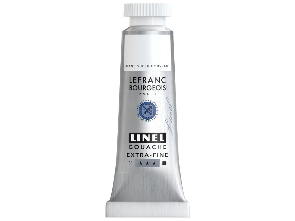 Farba gwasz Linel - Lefranc & Bourgeois - Super Hiding White 14 ml