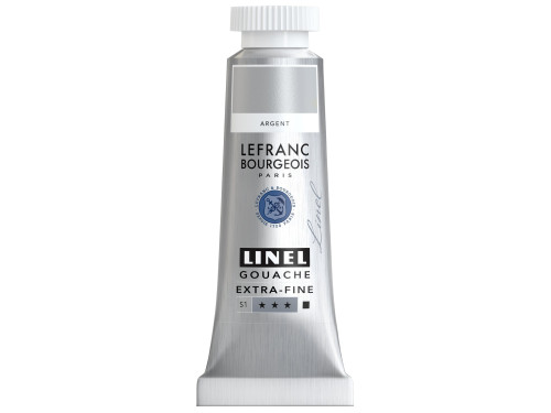 Farba gwasz Linel - Lefranc & Bourgeois - Silver 14 ml