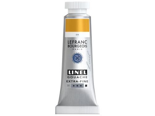 Linel gouache paint - Lefranc & Bourgeois - Gold 14 ml