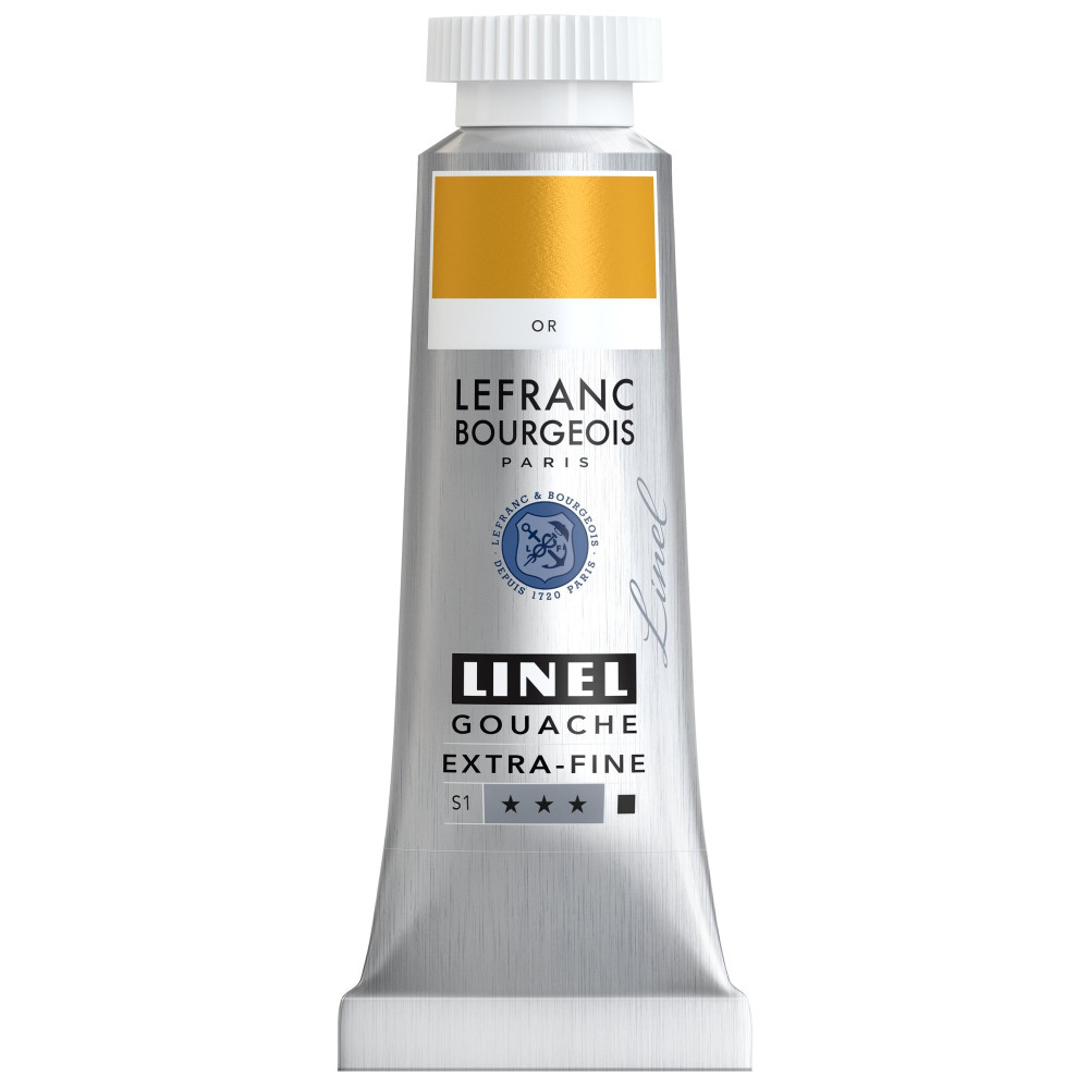 Linel gouache paint - Lefranc & Bourgeois - Gold 14 ml
