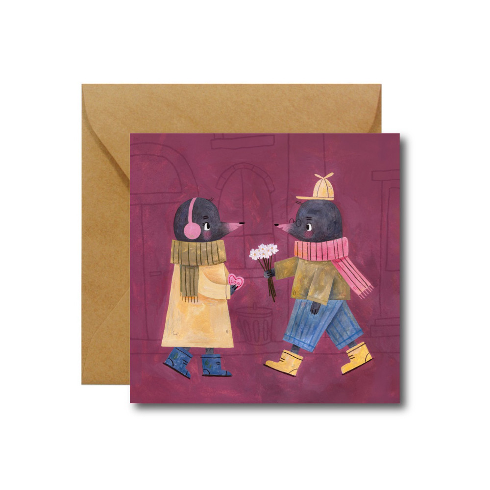 Greeting card - Hi Little - Mole Lovers 14,5 x 14,5 cm