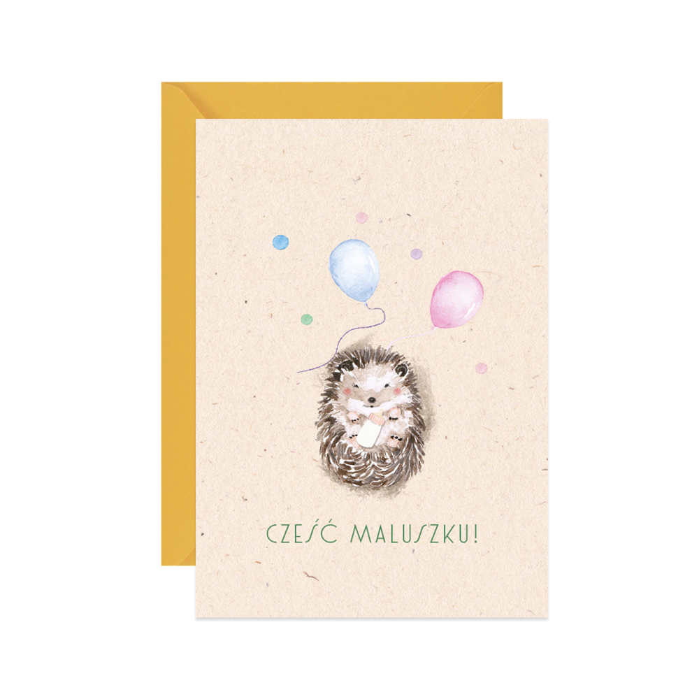 Greeting card A6 - Paperwords - Cześć Maluszku!