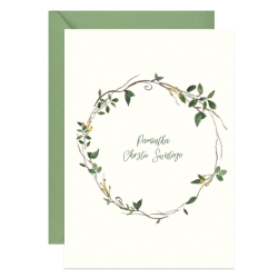 Greeting card A6 - Paperwords - Spring Baptism Wreath