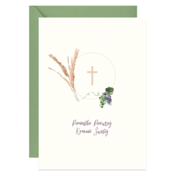Greeting card A6 - Paperwords - Holly Communion