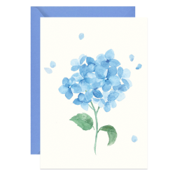 Greeting card A6 - Paperwords - Blue Hydrangea