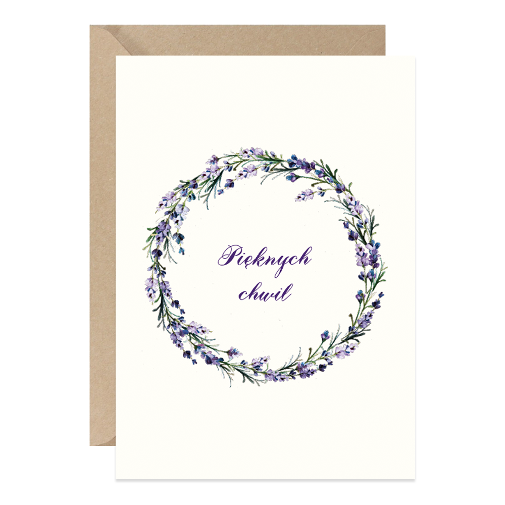 Kartka okolicznościowa A6 - Paperwords - Wianek Lawendowy