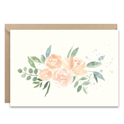 Greeting card A6 - Paperwords - Cream Flowers