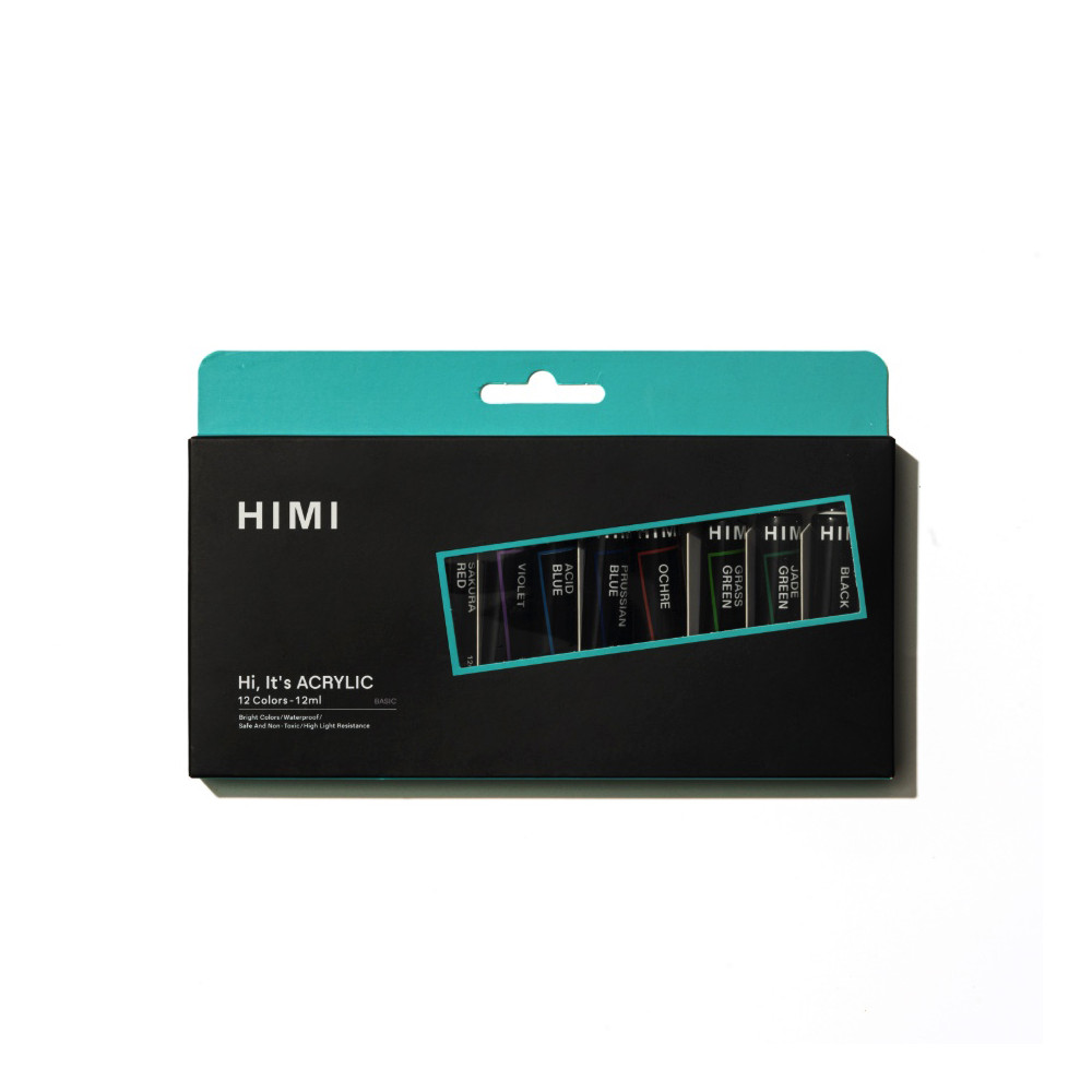 Set of acrylic paints - HIMI - 12 pcs