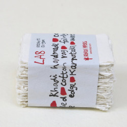 Handmade 100% cotton paper 150 g - Khadi Papers - White A8 100 sheets