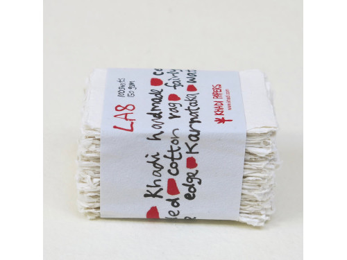 Handmade 100% cotton paper 150 g - Khadi Papers - White A8 100 sheets
