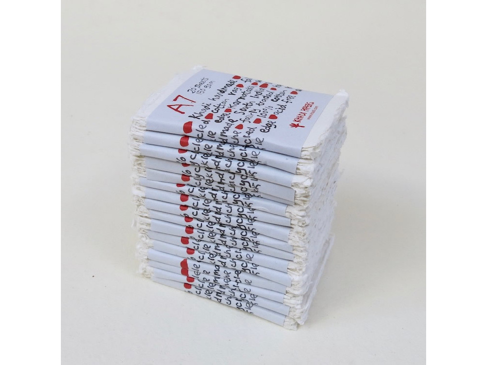 Papier czerpany 100% bawełny 150 g - Khadi Papers - White A7 20 ark.