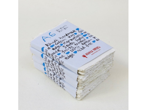 Handmade 100% cotton paper 320 g - Khadi Papers - White A6 20 sheets