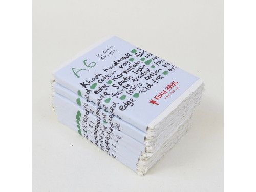 Papier czerpany 100% bawełny 640 g - Khadi Papers - White A6 10 ark.