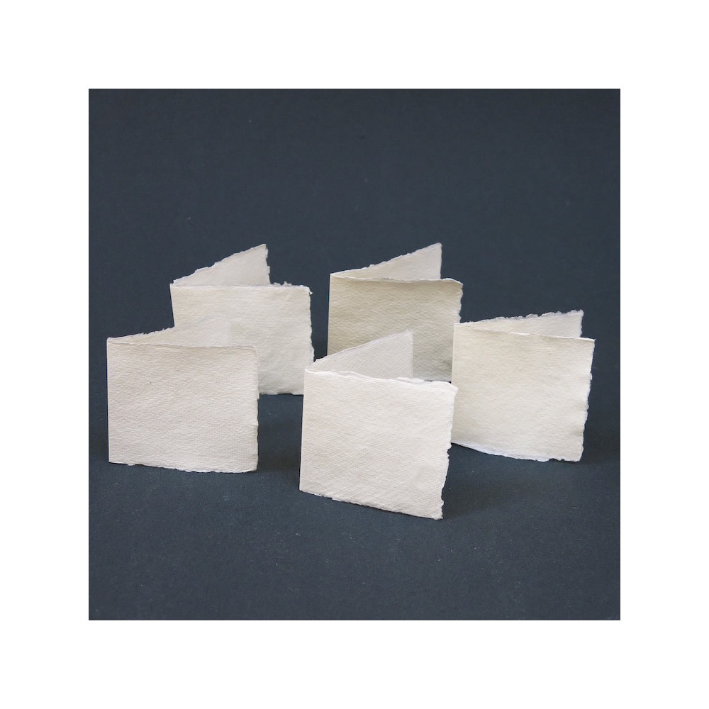Zestaw papeterii 100% bawełny 210 g - Khadi Papers - White 8 x 8 cm 10 szt.