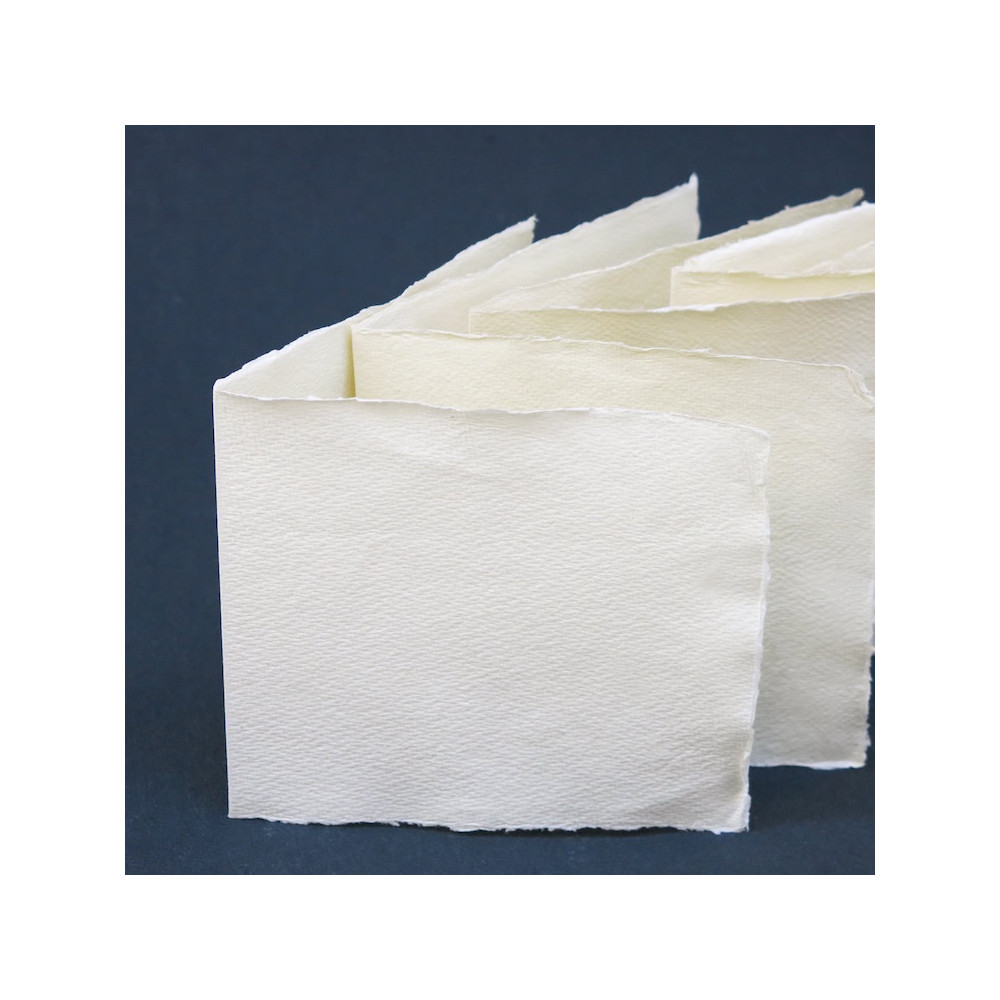 Handmade 100% cotton cards and envelopes 210 g - Khadi Papers - White 15 x 15 cm 10 pcs
