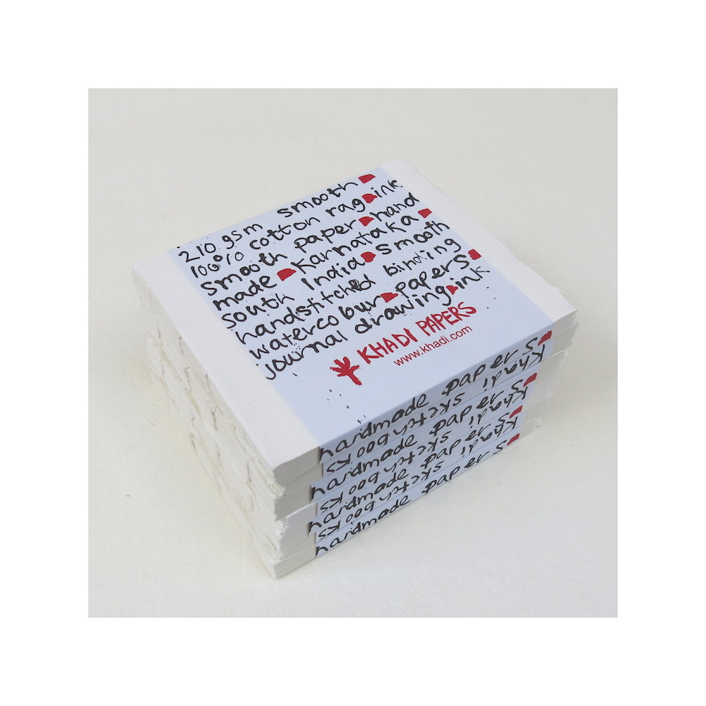 Block Book 100% cotton 210 g - Khadi Papers - Smooth 13 x 16 cm 16 sheets