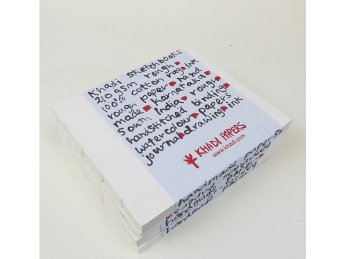 Block Book 100% cotton 210 g - Khadi Papers - Rough 21 x 25 cm 16 sheets
