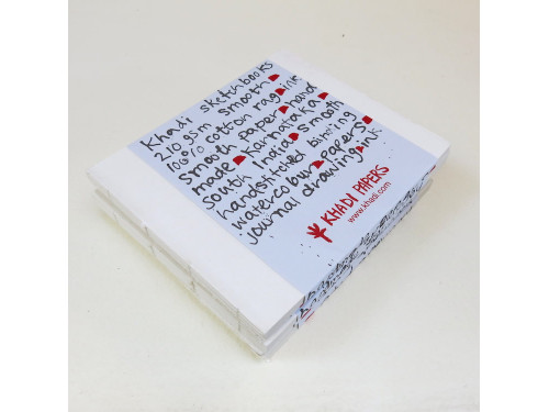 Block Book 100% cotton 210 g - Khadi Papers - Smooth 21 x 25 cm 16 sheets
