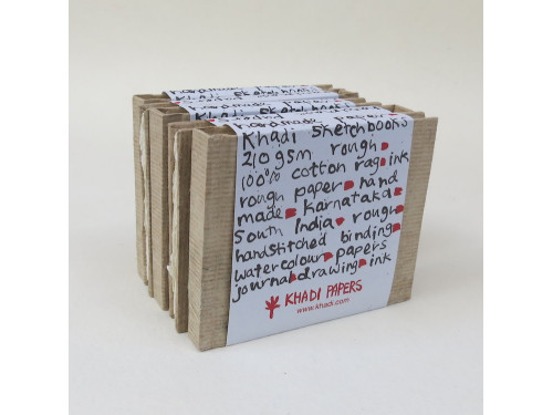 Szkicownik 100% bawełny 210 g - Khadi Papers - Rough 13 x 16 cm 16 ark.