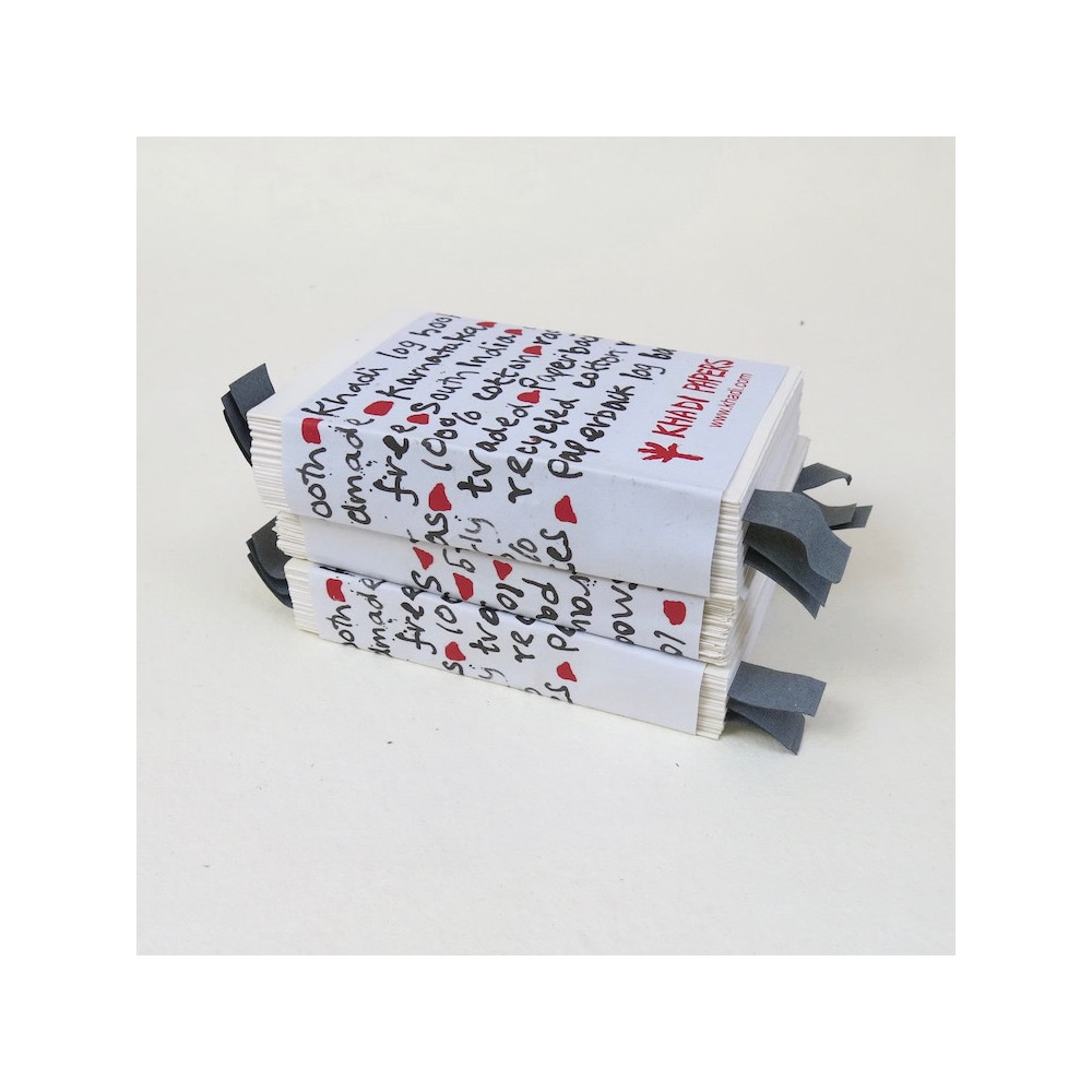 Notebook 100% cotton 100 g - Khadi Papers - Smooth 17 x 12 cm 90 sheets