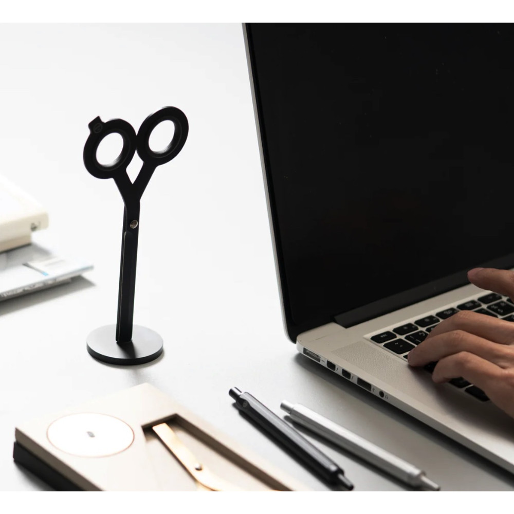 2 in 1 scissors with base - HMM - Black