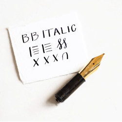 Fountain pen nib Cursive Italic BB - Tom's Studio