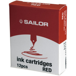 Ink cartridges - Sailor - Red 12 pcs